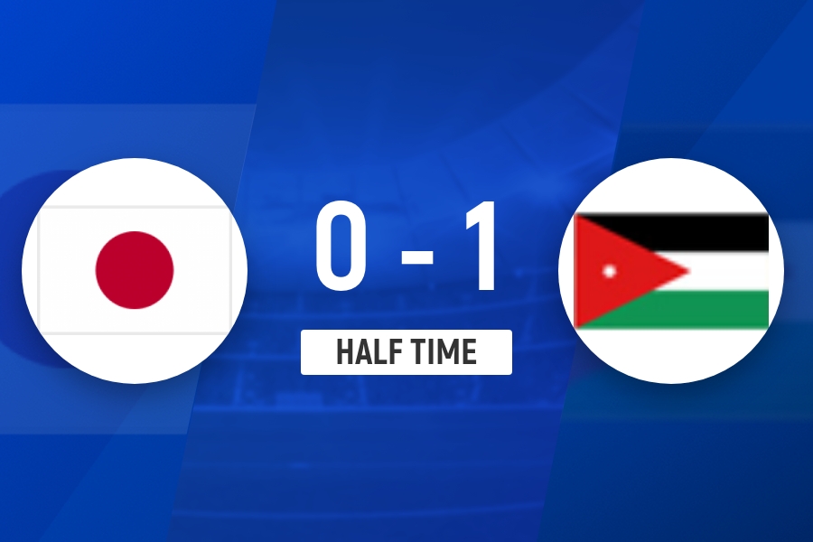 海洋之神590线路检测中心-半场-日本U23队暂0-1约旦 日本U23本届亚洲杯0失球纪录告终